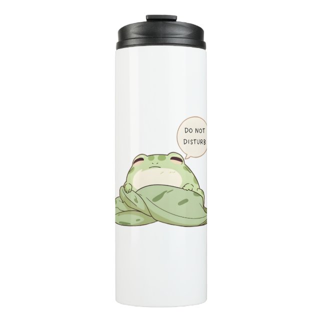 Bouteilles Isothermes Grenouille mignonne Ne Pas Déranger Design Endormi (Devant)