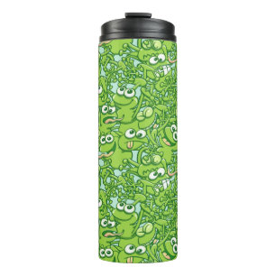 Bouteilles Isothermes Grenouilles vertes drôles empêtrées dans un mot