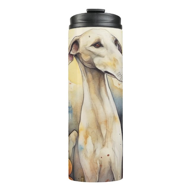 Bouteilles Isothermes Greyhound Halloween avec citrouilles effrayant (Devant)