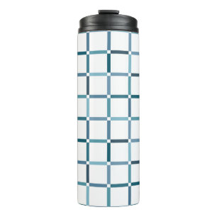 Bouteilles Isothermes Grille colorée avec nuances de tons de la mer dans