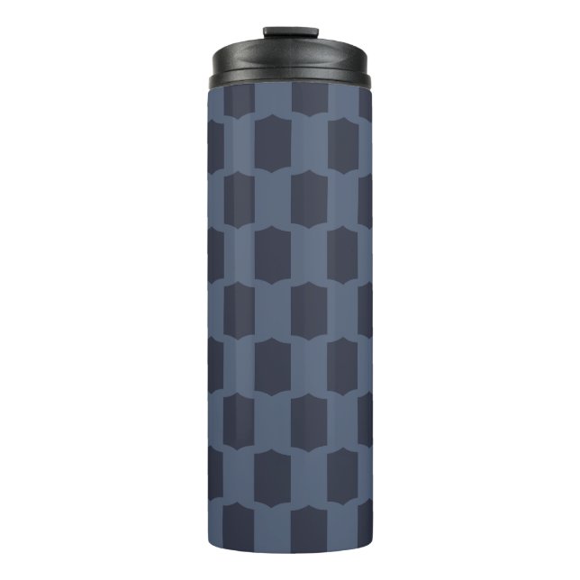 Bouteilles Isothermes Grille de Coquilles Indigo Charbon (Devant)