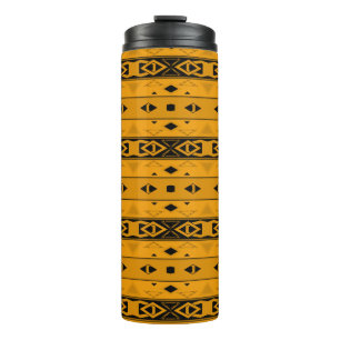 Bouteilles Isothermes Grilles et formes géométriques jaune noir