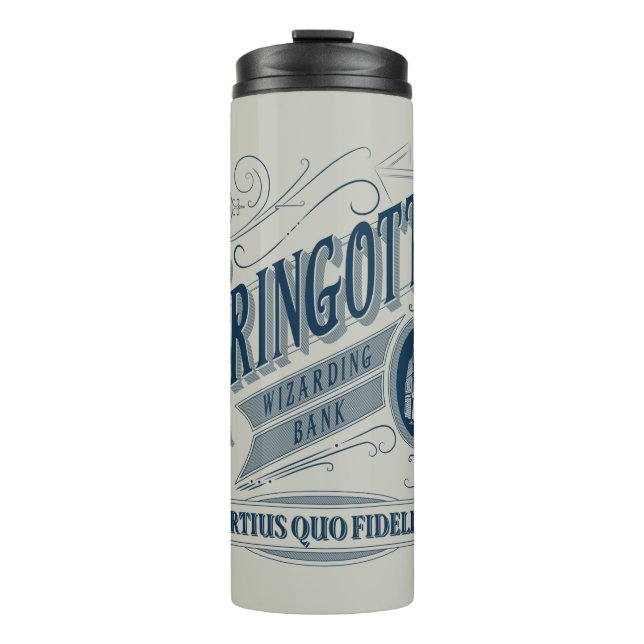 Bouteilles Isothermes GRINGOTTS Assistant Banque Vintage Graphique (Devant)