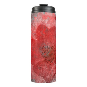 Bouteilles Isothermes Gris rouge noir Grunge Digital Graphic Art Design