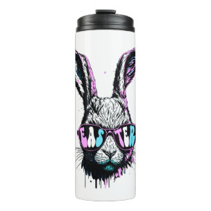 Bouteilles Isothermes Groovi Lapin Face Lapin Avec Lunettes De Soleil Pâ