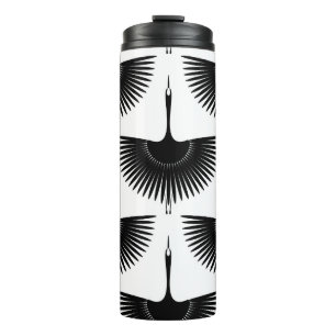 Bouteilles Isothermes Grue gracieuse : Motif d'oiseaux orientaux
