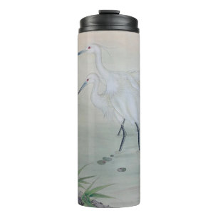 Bouteilles Isothermes Grues dans la rivière Chinoise