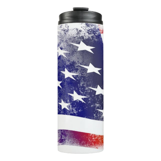 Bouteilles Isothermes Grunge American Flag Thermal Tumbler (Devant)