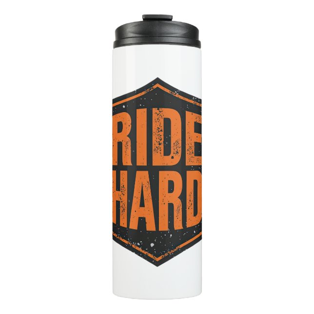 Bouteilles Isothermes Grunge Motorcycle "Ride Hard" Shield (Devant)