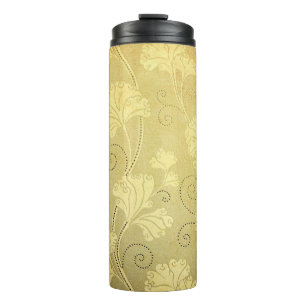 Bouteilles Isothermes Grunge vintage motif de fleurs.