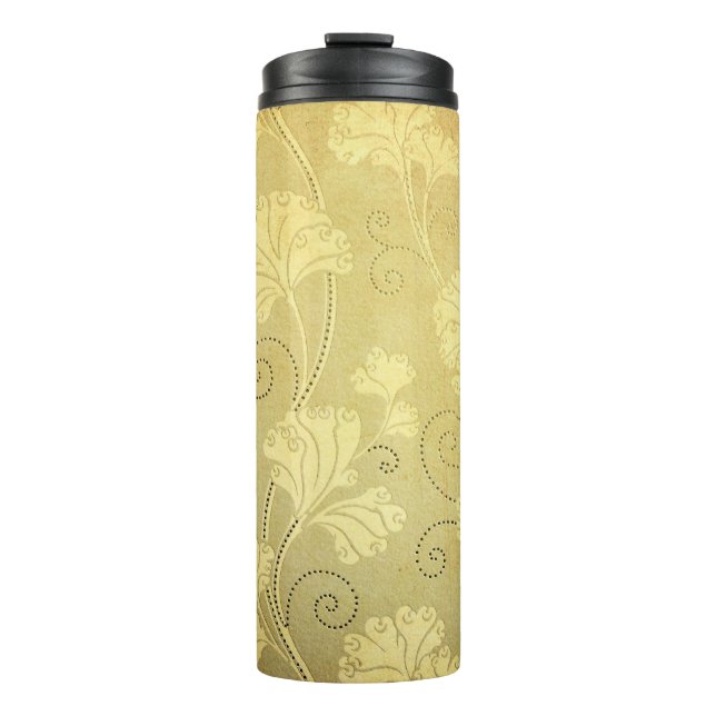 Bouteilles Isothermes Grunge vintage motif de fleurs. (Devant)