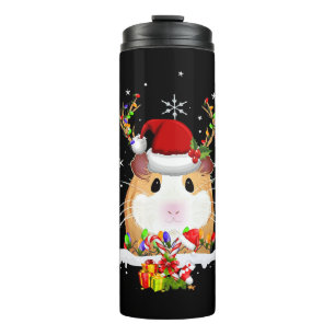 Bouteilles Isothermes Guinea Pig Christmas Reindeer Christmas Lights
