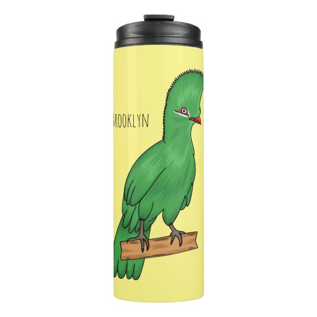 Bouteilles Isothermes Guinée turaco bird cartoon (Devant)