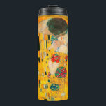 Bouteilles Isothermes Gustav Klimt Le Baiser<br><div class="desc">Paruline thermale avec peinture à l’huile de Gustav Klimt à la feuille d’or The Kiss (1908). Un homme et une femme,  aux couleurs dorées brillantes,  embrassent et embrassent avec amour dans un champ de fleurs. Un grand cadeau pour les amateurs d'art Art Nouveau et autrichien.</div>