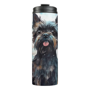 Bouteilles Isothermes Halloween Affenpinscher avec la peur Citrouille