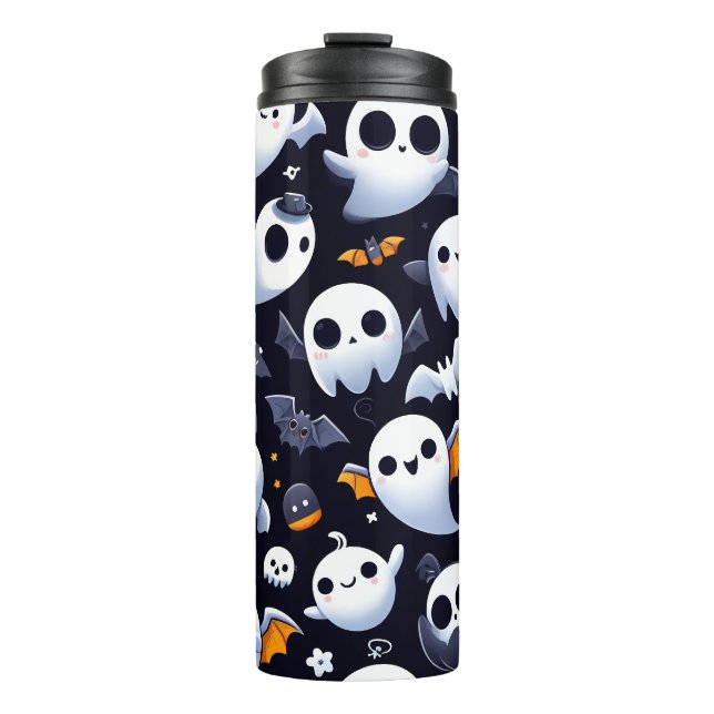Bouteilles Isothermes Halloween avec un joli fantôme (Devant)