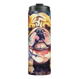 Bouteilles Isothermes Halloween Bulldog avec la peur Citrouille