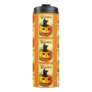 Bouteilles Isothermes Halloween Chat noir Tumbler thermique