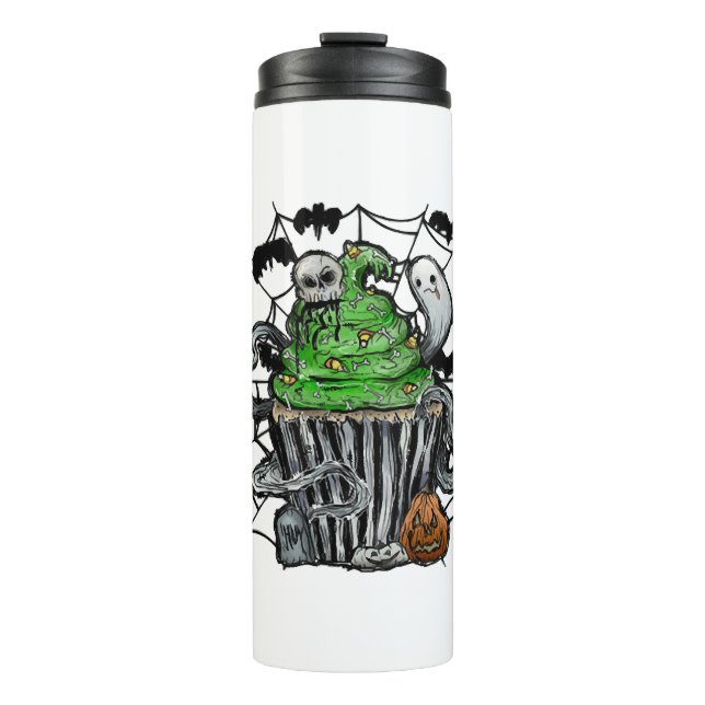 Bouteilles Isothermes Halloween Cupcake (Devant)