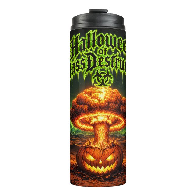 Bouteilles Isothermes Halloween de destruction massive Citrouille radioa (Devant)