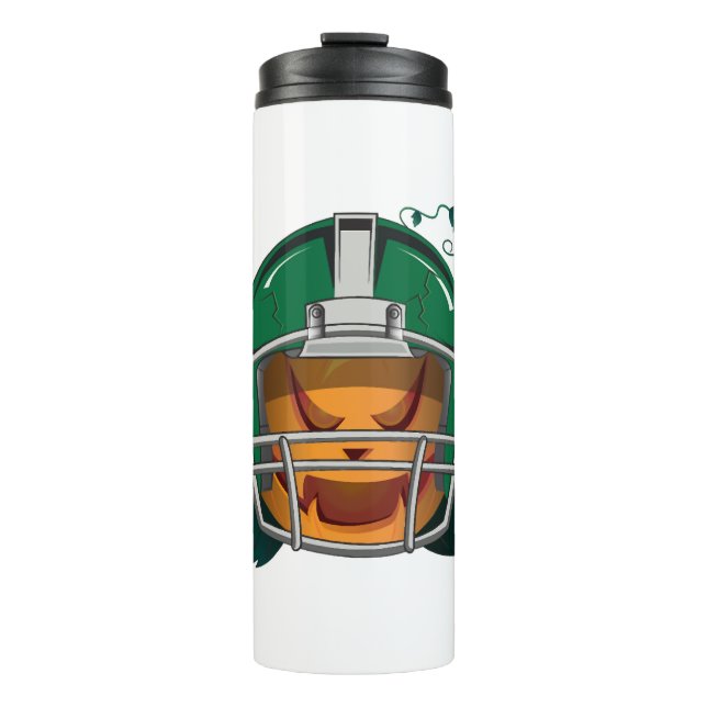 Bouteilles Isothermes Halloween de football citrouille (Devant)
