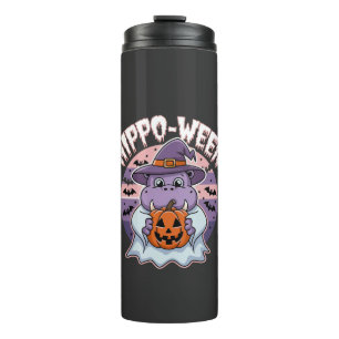 Bouteilles Isothermes Halloween Éffrayant Halloween Moo Deng Hippo fantô