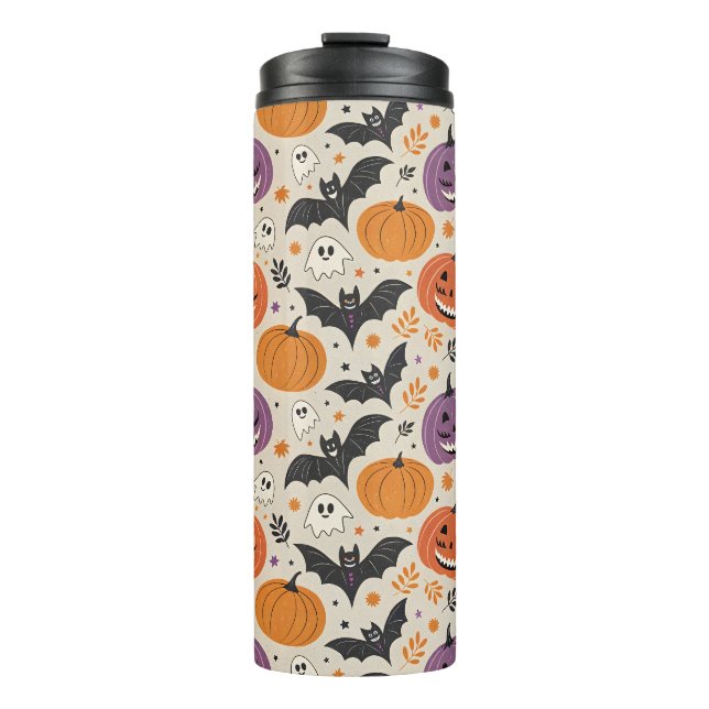 Bouteilles Isothermes Halloween et motif d'automne (Devant)