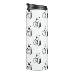 Bouteilles Isothermes Halloween, Fantôme Blanc Mignon, Friandise ou Farc
