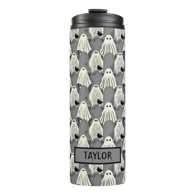Bouteilles Isothermes Halloween Fantômes éffrayants et pierres tombales (Devant)