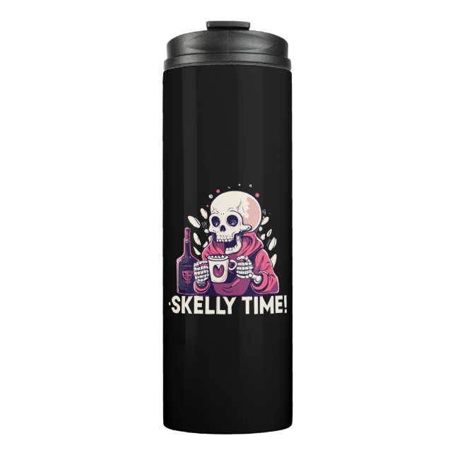 Bouteilles Isothermes halloween mais c'est l'heure de skelly (Devant)