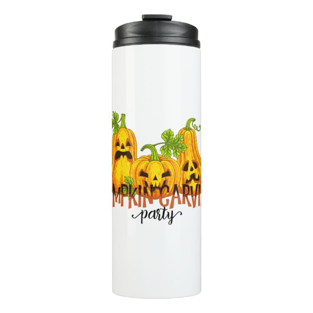 Bouteilles Isothermes Halloween Pumpkin carving Party Fall Funny (Devant)