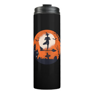 Bouteilles Isothermes Halloween Yoga sorcière chatte garçon fille hommes