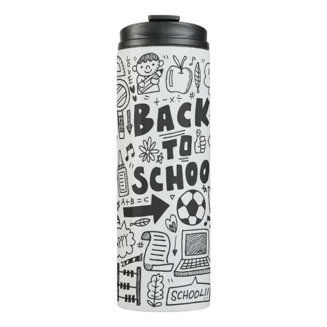 Bouteilles Isothermes hand draw doodle school element (Devant)