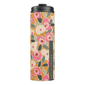 Bouteilles Isothermes Hand-Drawn Bold Inky Floral Pattern- Sunlit Meadow