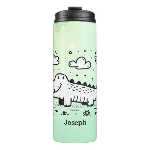 Bouteilles Isothermes Happy Alligator avec ballon - Cute Nursery Art