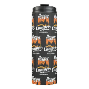Bouteilles Isothermes Happy Camper Camping Randonnée Voyage Caravan Life