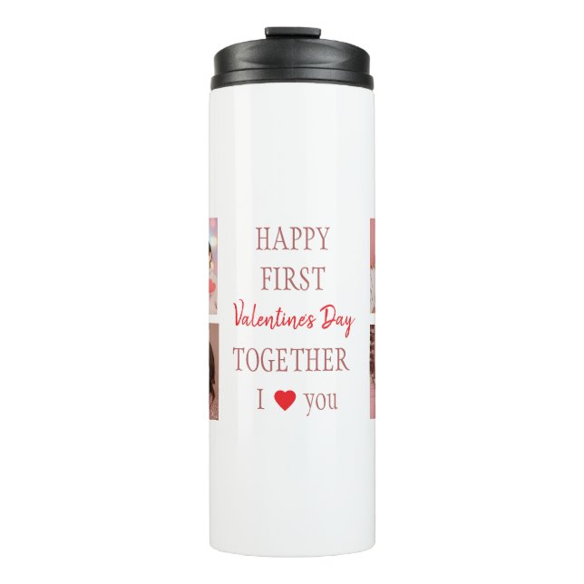 Bouteilles Isothermes Happy First Valentine's Day Custom Thermal Tumbler (Devant)