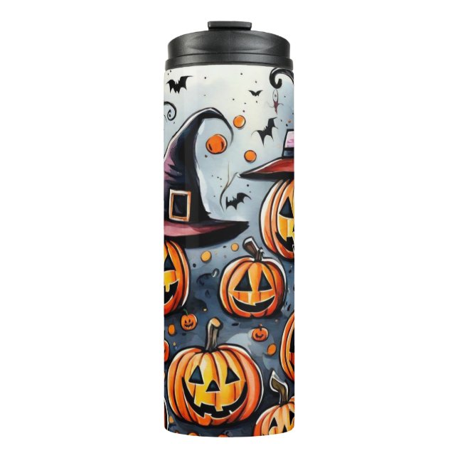 Bouteilles Isothermes Happy Halloween éffrayant traitement ou astuces de (Devant)
