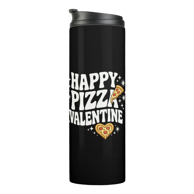 Bouteilles Isothermes Happy Pizza Valentine Funny Pizza Love Design (Tourné sur la droite)