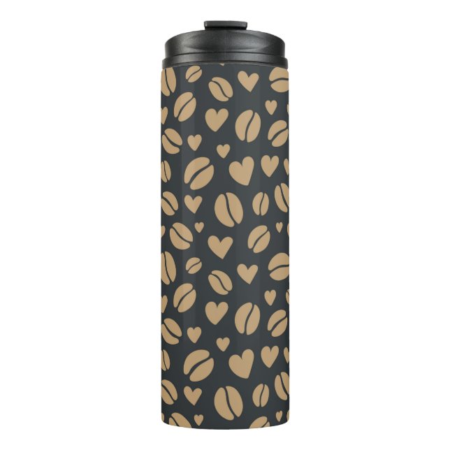 Bouteilles Isothermes Haricots et coeurs de café (Devant)
