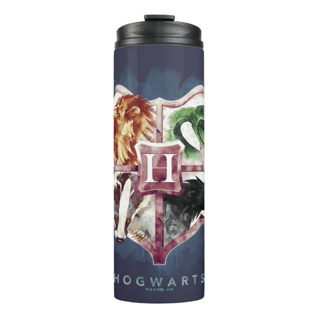 Bouteilles Isothermes Harry Potter | Blason de Poudlard™ Aquarelle (Devant)