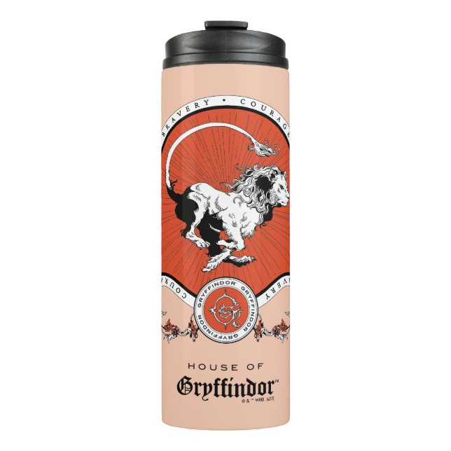 Bouteilles Isothermes HARRY POTTER™ | Délicat croquis GRYFFINDOR™ Crest (Devant)