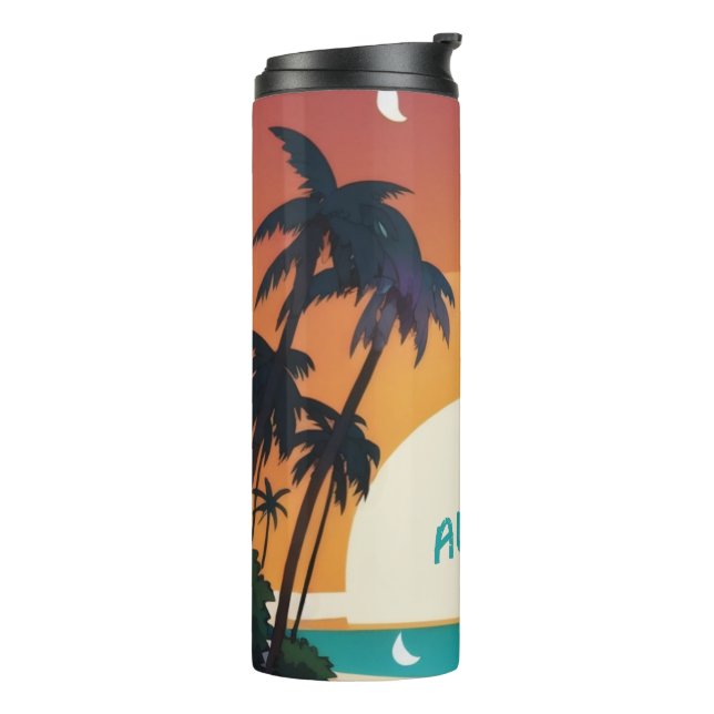 Bouteilles Isothermes Hawaiian/Aloha/Tropical/plage (Tourné sur la gauche)