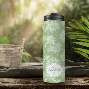 Bouteilles Isothermes Hawaiian Palm Tree Silhouette Motif Green ID1093