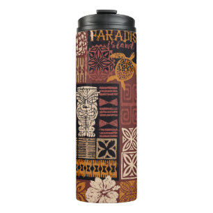Bouteilles Isothermes Hawaiian Tribal : Vintage Fabric Patchwork
