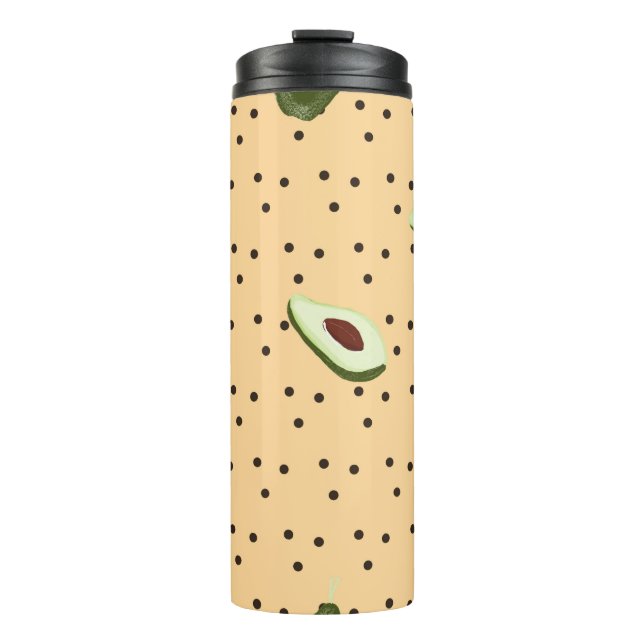 Bouteilles Isothermes Healthy foods. Seamless avocado pattern,  avocado  (Devant)