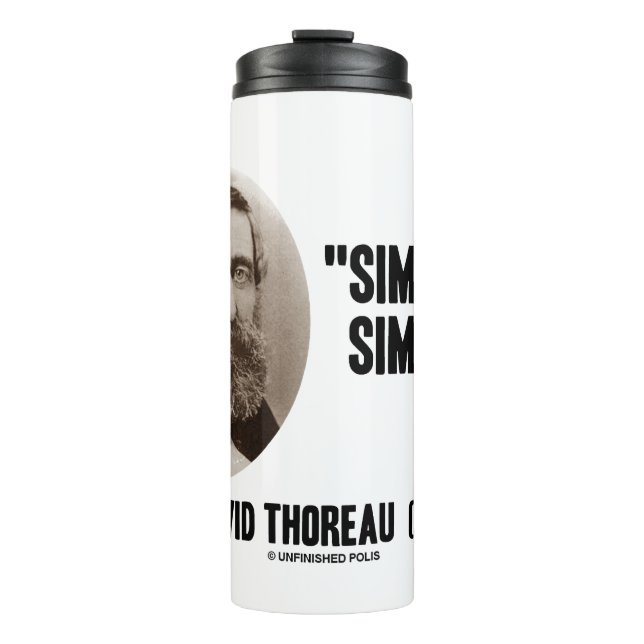 Bouteilles Isothermes Henry David Thoreau Simplifier la soumission (Devant)