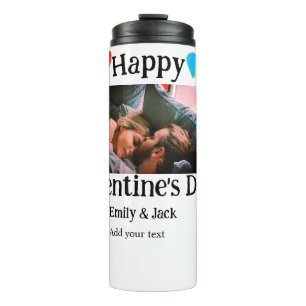 Bouteilles Isothermes Heureuse Sainte-Valentin ajouter nom de couple pho
