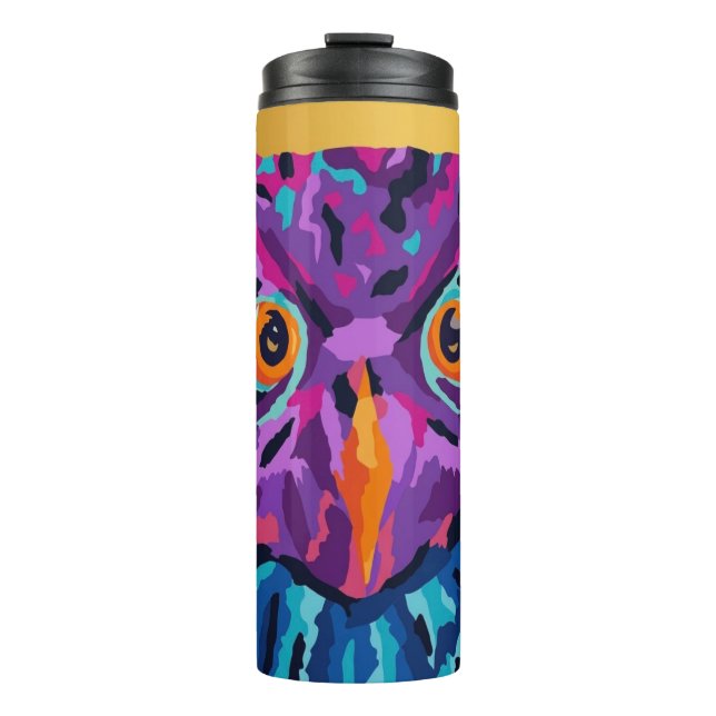 Bouteilles Isothermes Hibou abstrait  (Devant)