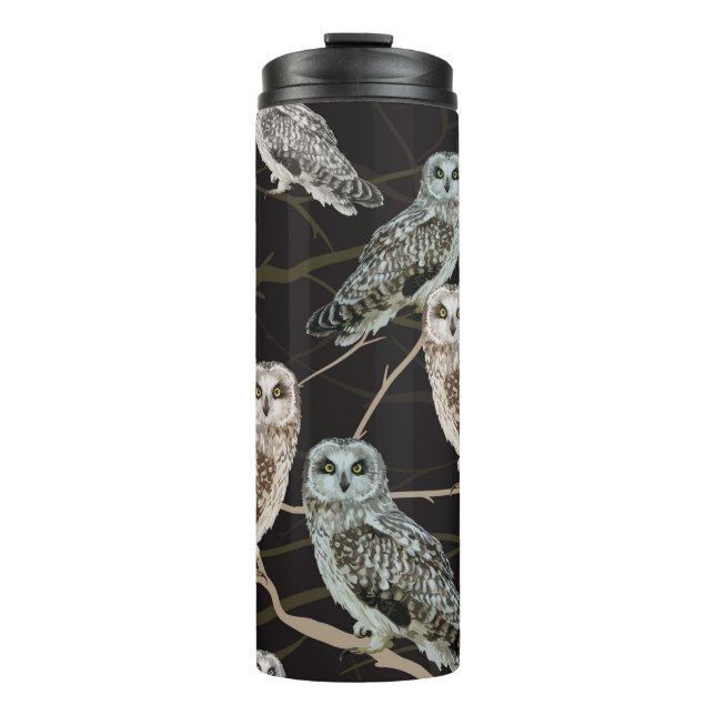 Bouteilles Isothermes hibou assis sur une branche (Devant)